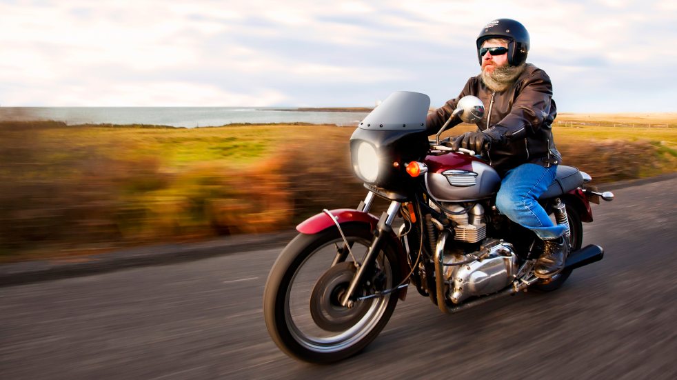 Man riding motorbike